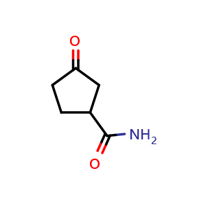 Chemical structure of 3-Oxocyclopentanecarboxamide , CAS 2837598-91-9, AChemBlock AD244570