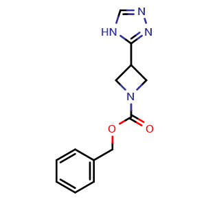 Chemical structure of Benzyl 3-(4H-1,2,4-triazol-3-yl)azetidine-1-carboxylate , CAS 2970214-31-2, AChemBlock AD244617