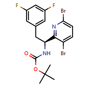tert-Butyl N-[(1S)-1-(3,6-dibromopyridin-2-yl)-2-(3,5-difluorophenyl)ethyl]carbamate