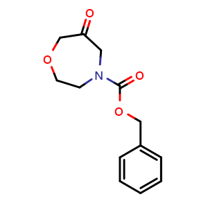 Chemical structure of Benzyl 6-oxo-1,4-oxazepane-4-carboxylate , CAS 2303540-08-9, AChemBlock AD244638