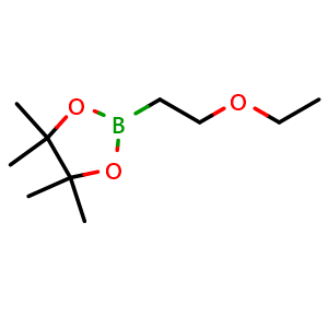 Chemical structure of 2-(2-Ethoxyethyl)-4,4,5,5-tetramethyl-1,3,2-dioxaborolane , CAS 1361022-71-0, AChemBlock AD244647