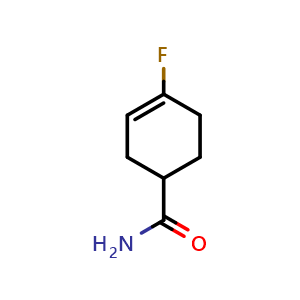 Chemical structure of 4-Fluoro-3-cyclohexenecarboxamide , CAS 350-43-6, AChemBlock AD244662