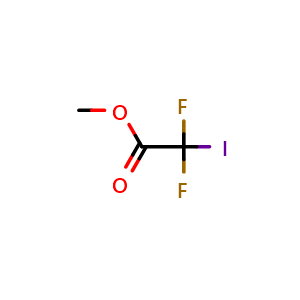 Chemical structure of Methyl 2,2-difluoro-2-iodo-acetate , CAS 109872-87-9, AChemBlock AD244708