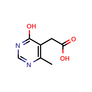 Chemical structure of 2-(4-Hydroxy-6-methylpyrimidin-5-yl)acetic acid , CAS 856153-24-7, AChemBlock AD244712