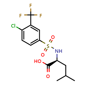 ((4-chloro-3-(trifluoromethyl)phenyl)sulfonyl)leucine