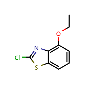 Chemical structure of 2-Chloro-4-ethoxy-1,3-benzothiazole , CAS 890091-95-9, AChemBlock AD244803