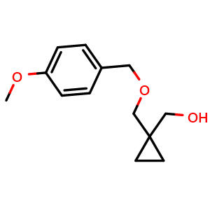 Chemical structure of (1-(((4-Methoxybenzyl)oxy)methyl)cyclopropyl)methanol , CAS 738624-86-7, AChemBlock AD244825
