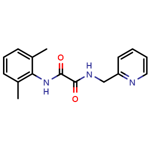 Chemical structure of N'-(2,6-dimethylphenyl)-N-(pyridin-2-ylmethyl)oxamide , CAS 690683-31-9, AChemBlock AD244859