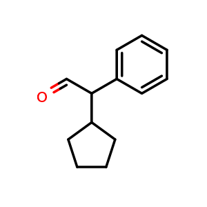Chemical structure of alpha-Cyclopentylbenzeneacetaldehyde , CAS 151673-92-6, AChemBlock AD244869