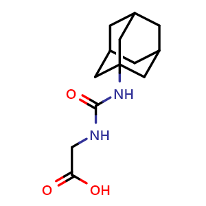 Chemical structure of N-[(1-Adamantylamino)carbonyl]glycine , CAS 33200-18-9, AChemBlock AD244876