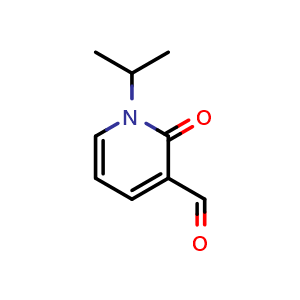 Chemical structure of 1-isopropyl-2-oxo-1,2-dihydropyridine-3-carbaldehyde , CAS 65824-05-7, AChemBlock AD244906