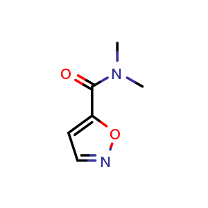 Chemical structure of N,N-dimethyl-1,2-oxazole-5-carboxamide , CAS 173850-37-8, AChemBlock AD244918
