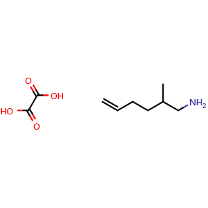 Chemical structure of 2-methylhex-5-en-1-amine; oxalic acid , CAS 2303565-65-1, AChemBlock AD244940