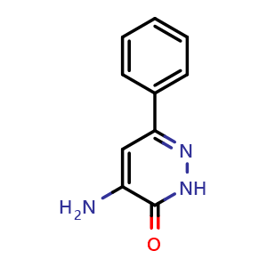 Chemical structure of 4-Amino-6-phenyl-3(2H)-pyridazinone , CAS 89868-06-4, AChemBlock AD244953