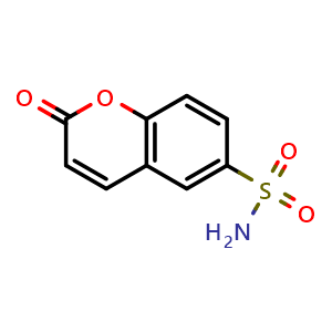 Chemical structure of 2-oxo-2H-chromene-6-sulfonamide , CAS 90322-59-1, AChemBlock AD244999