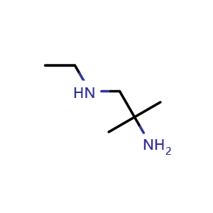 Chemical structure of (2-amino-2-methylpropyl)(ethyl)amine , CAS 107429-97-0, AChemBlock AD245005