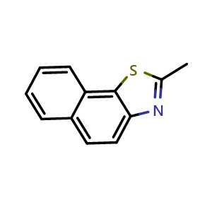Chemical structure of 2-methylnaphtho[2,1-d][1,3]thiazole , CAS 20686-62-8, AChemBlock AD245048