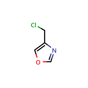 Chemical structure of 4-(chloromethyl)-1,3-oxazole , CAS 767628-89-7, AChemBlock AD245076
