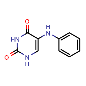 Chemical structure of 5-anilinopyrimidine-2,4(1H,3H)-dione , CAS 4870-31-9, AChemBlock AD245131
