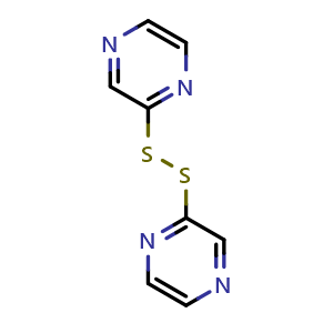 Chemical structure of 2-(Pyrazin-2-yldisulfanyl)pyrazine , CAS 98437-14-0, AChemBlock AD245155