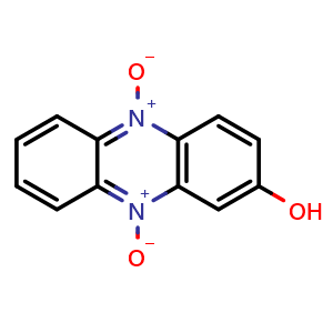 Chemical structure of 2-hydroxyphenazine 5,10-dioxide , CAS 303-80-0, AChemBlock AD245165