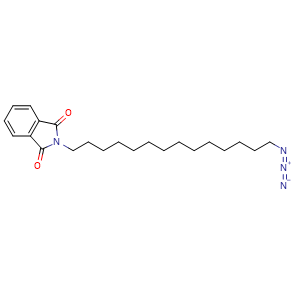 Chemical structure of 2-(14-Azidotetradecyl)-2,3-dihydro-1H-isoindole-1,3-dione , CAS 2303565-75-3, AChemBlock AD245184