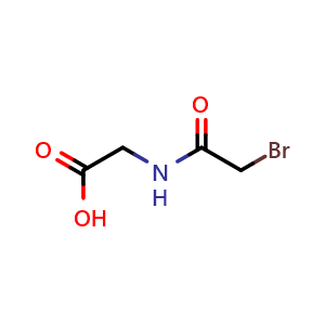 Chemical structure of (2-Bromoacetyl)glycine , CAS 56674-21-6, AChemBlock AD245198