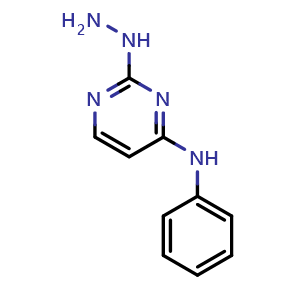 Chemical structure of 2-hydrazinyl-N-phenylpyrimidin-4-amine , CAS 1232809-88-9, AChemBlock AD245204