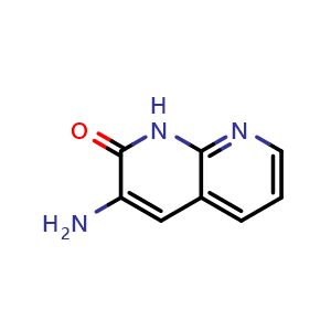 Chemical structure of 3-amino-1,2-dihydro-1,8-naphthyridin-2-one , CAS 873798-73-3, AChemBlock AD245217