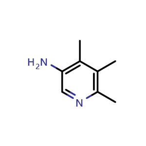 Chemical structure of 4,5,6-Trimethylpyridin-3-amine , CAS 1557262-53-9, AChemBlock AD245231