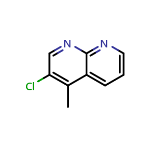 Chemical structure of 3-chloro-4-methyl-1,8-naphthyridine , CAS 893566-38-6, AChemBlock AD245270