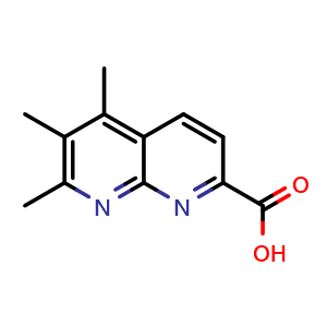 Chemical structure of 5,6,7-trimethyl-1,8-naphthyridine-2-carboxylic acid , CAS 1554187-01-7, AChemBlock AD245307