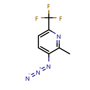 Chemical structure of 3-azido-2-methyl-6-(trifluoromethyl)pyridine , CAS 2913278-87-0, AChemBlock AD245337