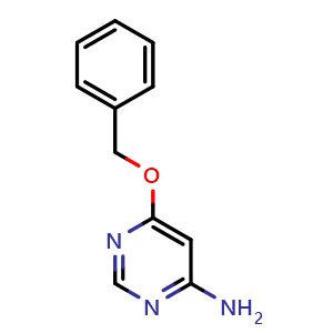 Chemical structure of 6-(benzyloxy)pyrimidin-4-amine , CAS 60722-75-0, AChemBlock AD245360
