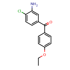 Chemical structure of (3-amino-4-chlorophenyl)(4-ethoxyphenyl)methanone , CAS 71969-41-0, AChemBlock AD245369