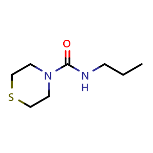 Chemical structure of N-propylthiomorpholine-4-carboxamide , CAS 1600129-98-3, AChemBlock AD245395