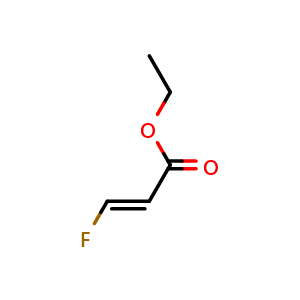 Chemical structure of Ethyl (E)-3-fluoroacrylate , CAS 131981-92-5, AChemBlock AD245402