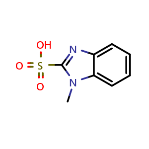 Chemical structure of 1-Methyl-1H-benzoimidazole-2-sulfonic acid , CAS 5533-38-0, AChemBlock AD245415