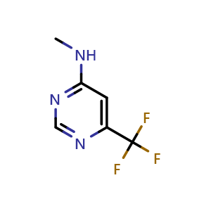 Chemical structure of N-methyl-6-(trifluoromethyl)pyrimidin-4-amine , CAS 1823585-68-7, AChemBlock AD245425