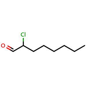 Chemical structure of 2-chlorooctanal , CAS 20334-54-7, AChemBlock AD245431