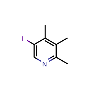 Chemical structure of 5-iodo-2,3,4-trimethylpyridine , CAS 2140305-94-6, AChemBlock AD245459