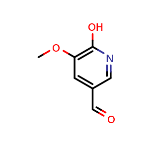 Chemical structure of 6-hydroxy-5-methoxypyridine-3-carbaldehyde , CAS 1289071-91-5, AChemBlock AD245501