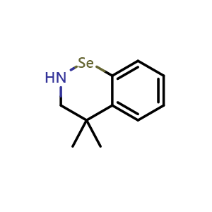 Chemical structure of 3,4-Dihydro-4,4-dimethyl-2H-1,2-benzoselenazine , CAS 173026-17-0, AChemBlock AD245518