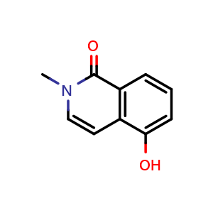 Chemical structure of 5-hydroxy-2-methylisoquinolin-1(2H)-one , CAS 42792-98-3, AChemBlock AD245535