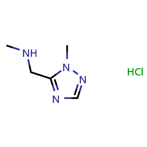 Chemical structure of bis(methyl[(1-methyl-1H-1,2,4-triazol-5-yl)methyl]amine) trihydrochloride , CAS 2097937-91-0, AChemBlock AD245547