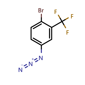 Chemical structure of 4-azido-1-bromo-2-(trifluoromethyl)benzene , CAS 1341286-65-4, AChemBlock AD245553