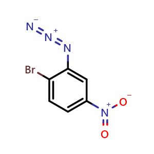 Chemical structure of 2-azido-1-bromo-4-nitrobenzene , CAS 2694733-96-3, AChemBlock AD245555