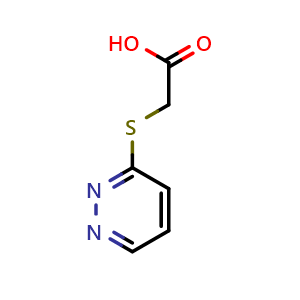 Chemical structure of (pyridazin-3-ylthio)acetic acid , CAS 794574-61-1, AChemBlock AD245557