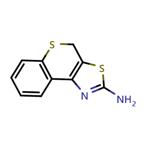 Chemical structure of 4H-thiochromeno[4,3-d][1,3]thiazol-2-amine , CAS 31879-58-0, AChemBlock AD245563