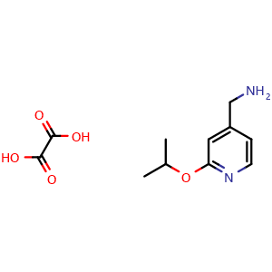 Chemical structure of 1-[2-(propan-2-yloxy)pyridin-4-yl]methanamine oxalic acid , CAS 2034261-50-0, AChemBlock AD245565